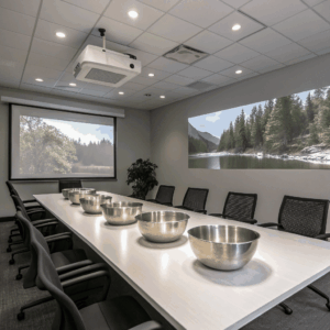 Modular Glass Conference Table Set